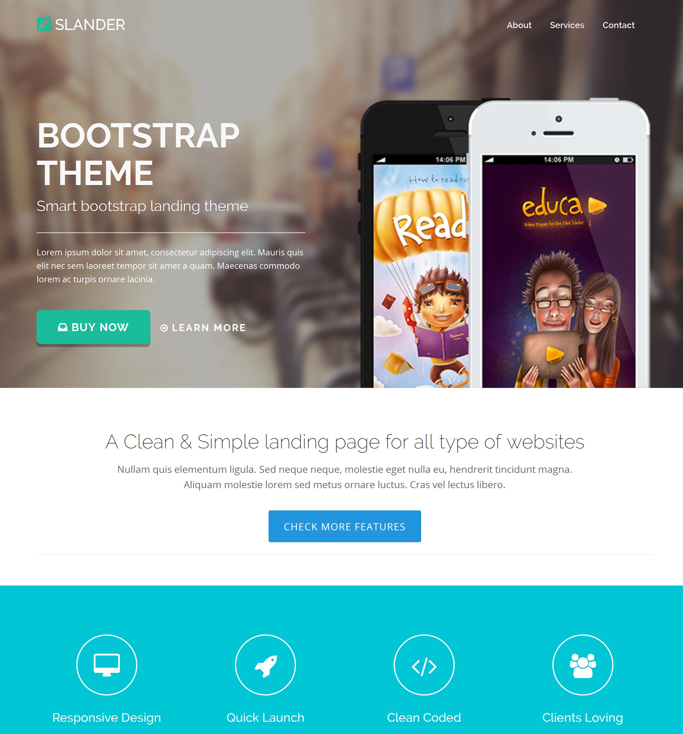 HTML5 Bootstrap Simple Theme