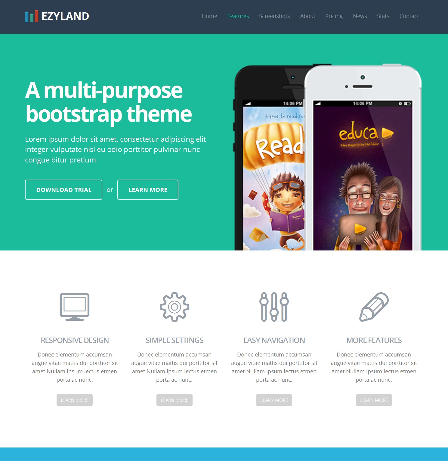 Free Bootstrap OnePage Theme